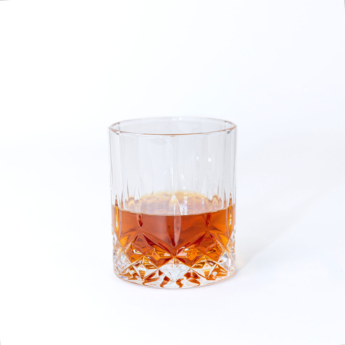 True Diamond Crystal Whiskey Tumblers Set of 2, Lead-Free Premium