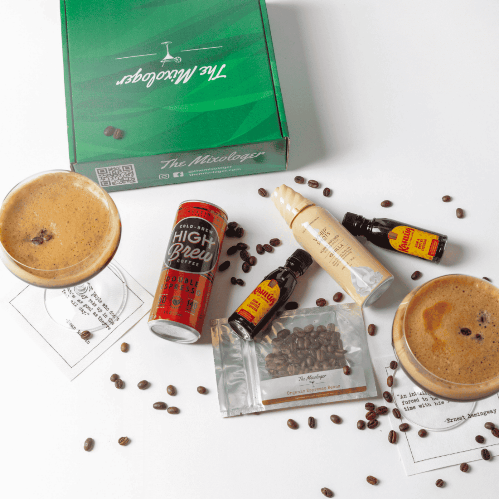 Ingredients for Espresso Martini Kit, Contents of Espresso Martini Gift