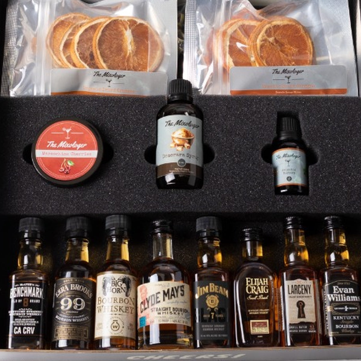 8 Premium bourbons and everything you need to make 8 distinct Old Fashioned cocktails