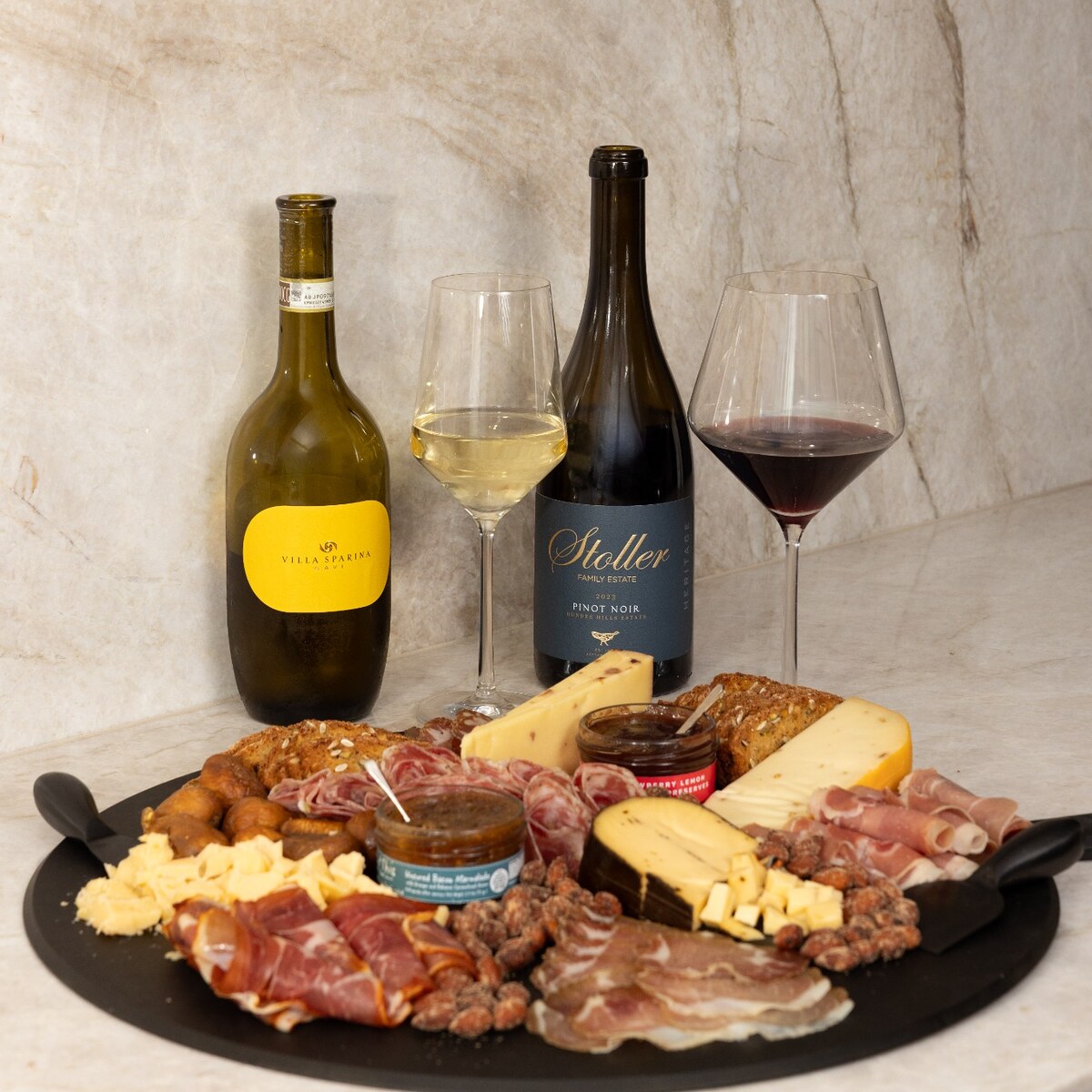 Brunch Charcuterie, Willamette Pinot, and Italian Gavi