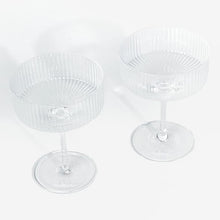 Load image into Gallery viewer, Ribbed Coupe Glass - Set of 2