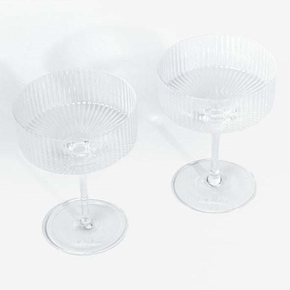 Ribbed Coupe Glass - Set of 2