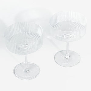 Ribbed Coupe Glass - Set of 2